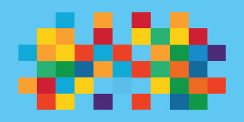 Colorful Abstract Pixel Mosaic Background