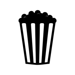 Popcorn in a striped box, a classic movie treat illustration design