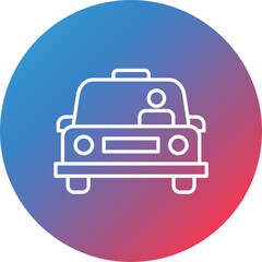 Driving Line Gradient Circle Background Icon