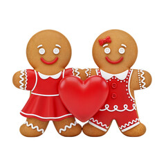 Festive Gingerbread Friends: Red and Green Lilac Joy