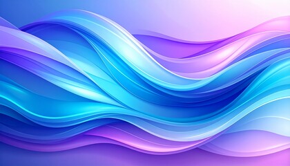 Fototapeta premium Abstract flowing waves of blue, purple, and pink hues.