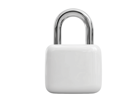 Lock Security icon. 3D isolated on transparent background, Clipart png - Powered by Adobe