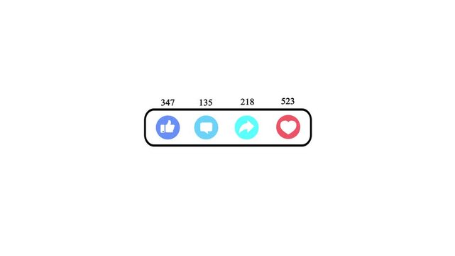 Animated you tube video outro like comment share subscribe call to action subscriber CTA animation,with white background.