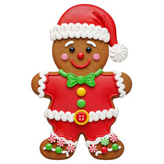 Santa Gingerbread Man with Bow Tie – Christmas Cookie Delight