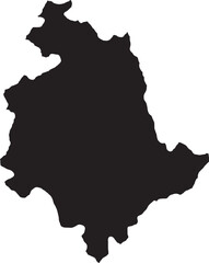 Map Silhouette Umbria Region Italy