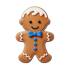 Jolly Gingerbread Gentleman: Red Bow Tie Delight