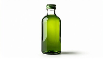 Green Wellness Oil in Glass Bottle Product Mockup.