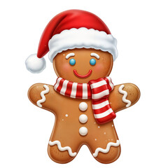 Santa Gingerbread Man with Bow Tie – Christmas Cookie Delight