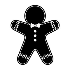 Classic Contrast Gingerbread: Silhouette of a Cookie