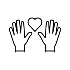 Obraz premium Hands heart symbol love care