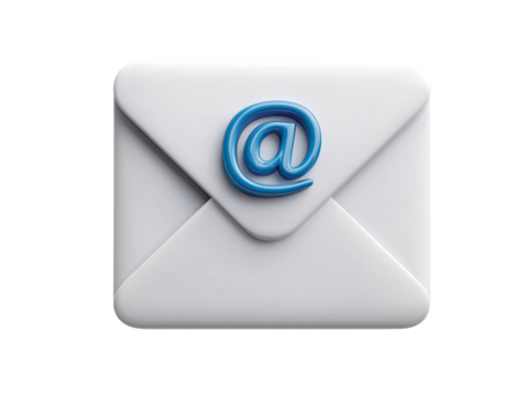  Email Envelope icon. 3D isolated on transparent background, Clipart png