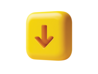 Download File icon. 3D isolated on transparent background, Clipart png