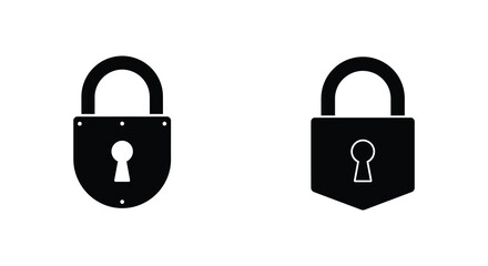 Two black padlock icons displayed side by side on a white background