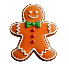 Jolly Gingerbread Gentleman: Red Bow Tie Delight