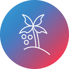 Palm Oil Line Gradient Circle Background Icon