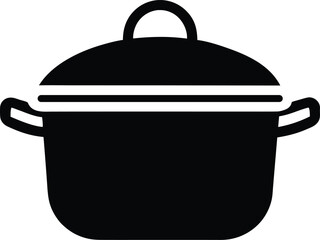 Portable Cookware Silhouette Vector Art Illustration