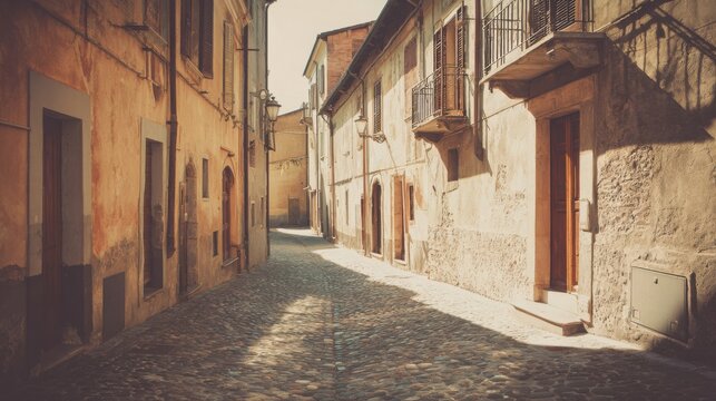 Fototapeta narrow street in old town