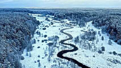 aerial view of a snowy mountain