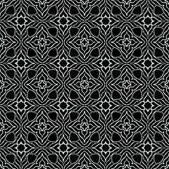 Elegant Black and White Geometric Pattern with Heart Motif Design