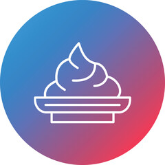 Wasabi Line Gradient Circle Background Icon