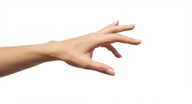     (Shiroi haikei yasashiku nobiru josei no te sensaitana yubisaki hikari kagayaku hada) Translation: White background gently stretching woman's hand delicate fingertips shining skin. AI Generated