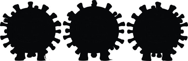 cartoon virus characters, smiling microbes, vector illustration, cute pathogens, educational design, health awareness, covid icon set