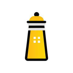 A colorful salt or pepper shaker glyph vector art illustration