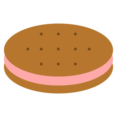 Round Strawberry Biscuit