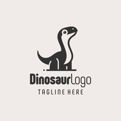 Obraz premium Abstract Dinosaur Black White Symbol