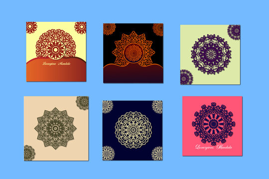 Modern and clean mandala design with color.