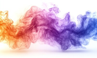 Abstract smoke patterns in vibrant colors