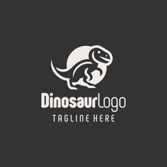 Classy Black White Dinosaur Emblem