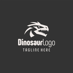 Stunning Black White Dinosaur Vector
