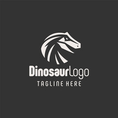 Luxury Black White Dinosaur Vector