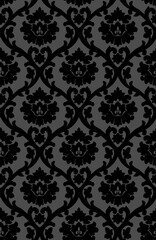 Vector damask seamless pattern background. Classical luxury old fashioned damask ornament, royal victorian seamless texture for wallpapers, textile, wrapping. Exquisite floral baroque template