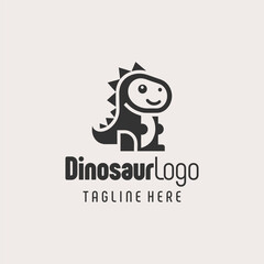 Authentic Dinosaur Silhouette Logo Design