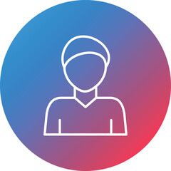 Director Line Gradient Circle Background Icon