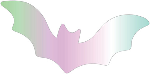 Pastel Colored Halloween Bat Illustration