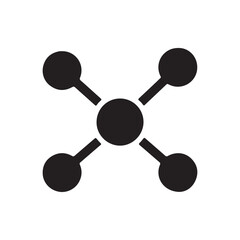 Abstract Network Connection Hub Icon