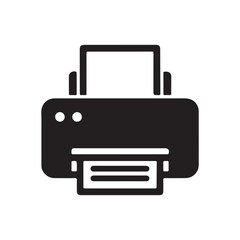 Minimalist Office Printer Icon with Paper