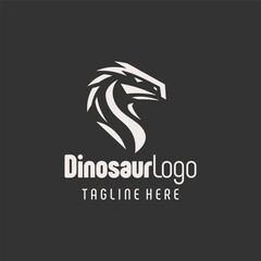 Iconic Black White Dinosaur Branding