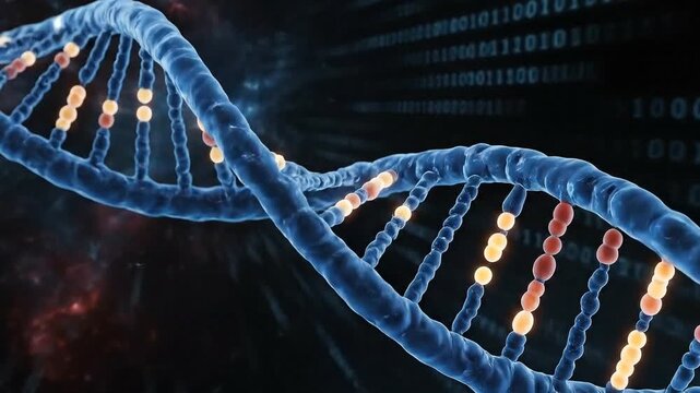 4k clip of Rotating DNA Helix &ndash; High-Tech Biotechnology Stock Footage