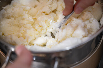 Cottage Cheese with Sugar Mixture for Medovik Cream