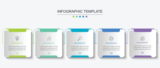 Obraz premium infographic vector illustration with 3, 8, 5, 6 steps, infographic template design. Can be used for process diagrams, presentations, workflows.
