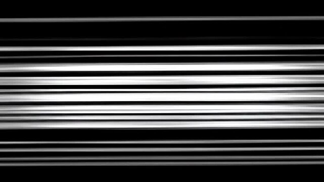 Abstract monochrome lines on black, luminous and stark against a dark background