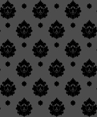 Vector damask seamless pattern background. Classical luxury old fashioned damask ornament, royal victorian seamless texture for wallpapers, textile, wrapping. Exquisite floral baroque template