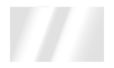 Realistic transparent shiny glossy glass plate panel with light glare reflective surface effect overlay on PNG isolated background rectangle gradient window