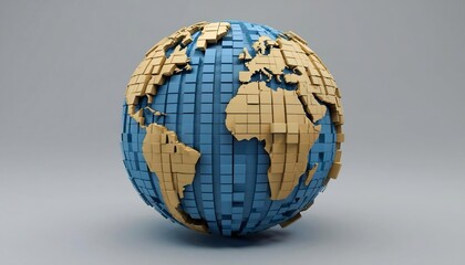 globe on white background