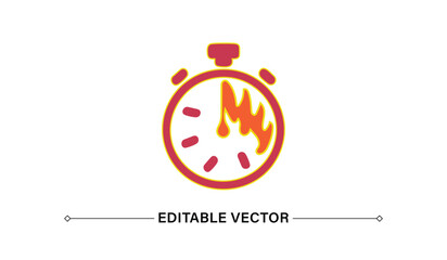 Fire Watch Vector Design, Burning Flame Icon, Hot Safety Symbol, Creative Alert Graphic, Minimal Warning Element
