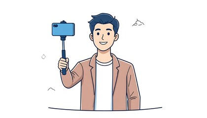 Man taking selfie with phone